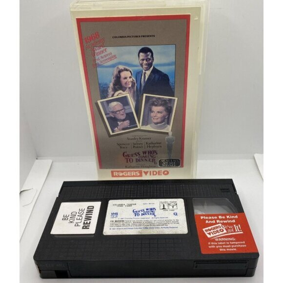 Rogers Video Guess Who’s Coming To Dinner VHS Clamshell Rental Store Case Movie - Picture 5 of 11